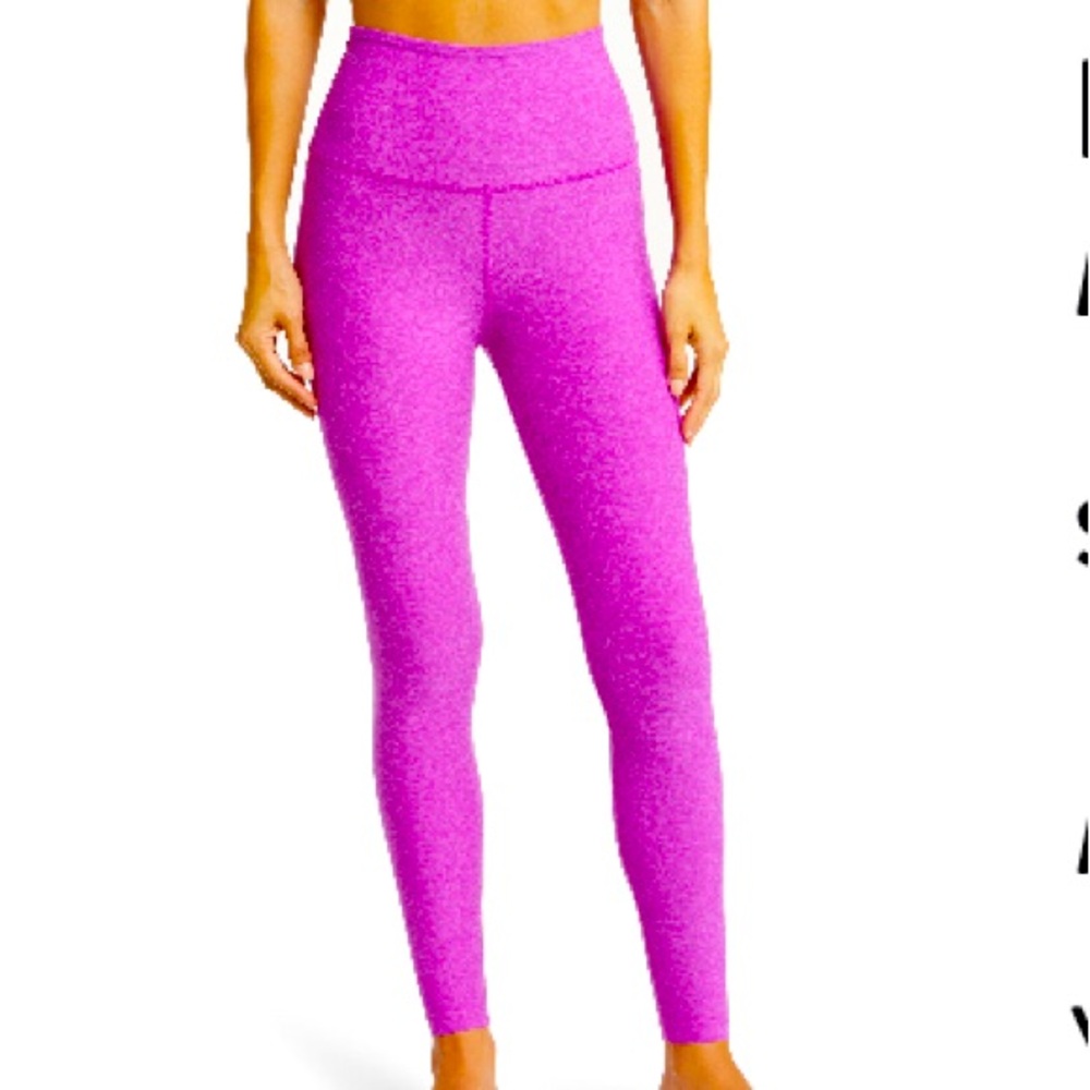 Beyond Yoga Leggings, Vivid Plum Heather, size Medium